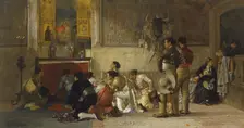 Toreros at Prayer before Entering the Arena, c1870. Creator: Jehan Georges Vibert