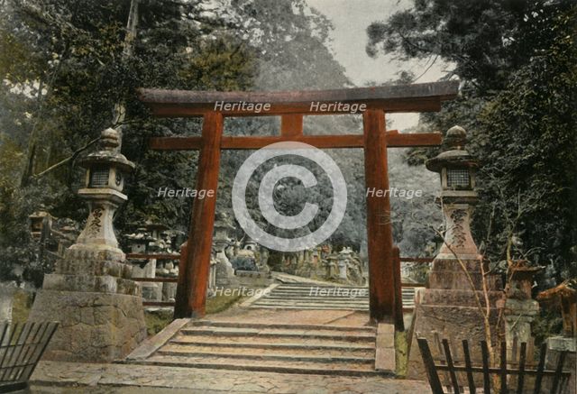 'Tori D'Un Temple Shinto', (Tori at a Shinto Temple), 1900. Creator: Unknown.