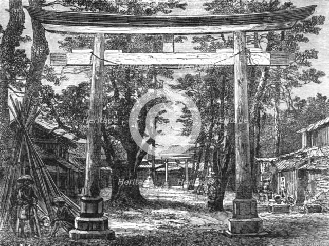 'Tori, or Holy Gate -- Avenue of the Temple at Benten; A European Sojourn in Japan', 1875. Creator: Unknown.
