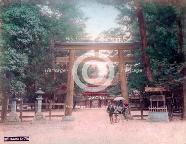 Torii, shrine gate, Nishigamo, Kyoto, Japan. Artist: Unknown