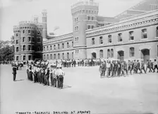 Toronto recruits drilling at armory, between c1914 and c1915. Creator: Bain News Service