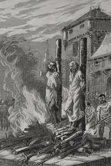 Torment of the Knights Templar in Paris, France, 1310, (1890). Creator: Joan Serra y Pausas
