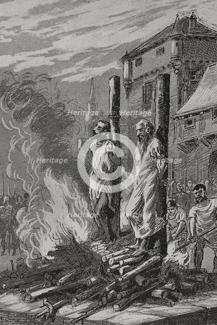 Torment of the Knights Templar in Paris, France, 1310, (1890). Creator: Joan Serra y Pausas.