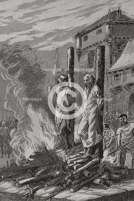 Torment of the Knights Templar in Paris, France, 1310, (1890). Creator: Joan Serra y Pausas.