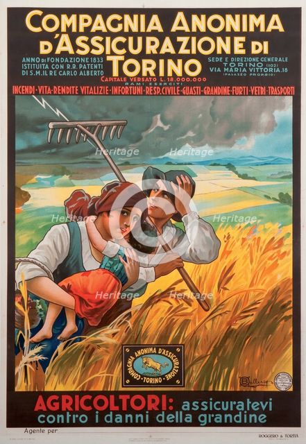 Toro Assicurazioni , 1934. Creator: Ballerio, Osvaldo (1870-1942).