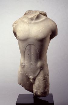 Torso of a Kouros, 575-550 BC. Creator: Unknown