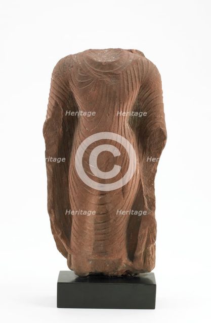 Torso of a Standing Buddha, Gupta dynasty, 5th century. Creator: Unknown.