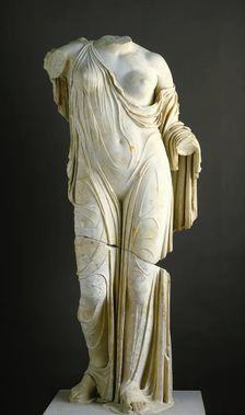 Torso of Aphrodite, Roman copy of the Venus Genetrix type, 1st century. Creator: Unknown
