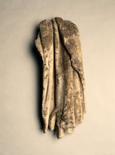 Torso of Apollo: Fragment of Goat Skin Drapery, c. 100-200. Creator: Unknown