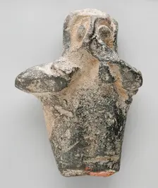 Torso or Upper Body with Hand to Mouth, Late Period (724-333 BCE). Creator: Unknown