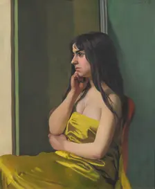 Torse à l'étoffe jaune, 1913. Creator: Vallotton, Felix Edouard (1865-1925)