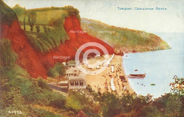 'Torquay, Oddicombe Beach', late 19th-early 20th century.  Creator: Unknown.
