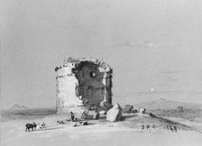 Torre dei Schiavi, The Roman Campagna (from Cropsey Album), 1853. Creator: Jasper Francis Cropsey