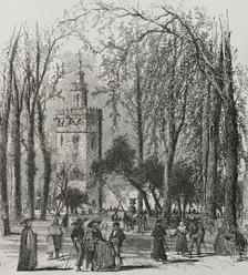 Torre del Oro ("Tower of Gold"), Seville, Andalusia, Spain, 1890. Creator: Harley
