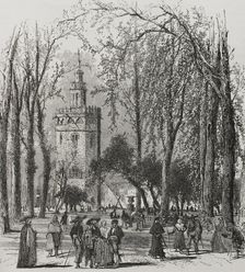 Torre del Oro ("Tower of Gold"), Seville, Andalusia, Spain, 1890. Creator: Harley