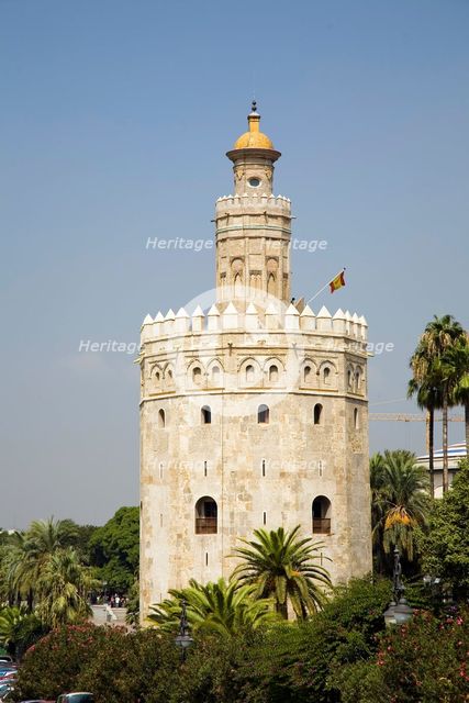 Torre del Oro (Golden Tower), Seville, Andalusia, Spain, 2007. Creator: Samuel Magal.