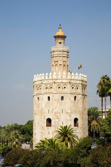 Torre del Oro (Golden Tower), Seville, Andalusia, Spain, 2007. Creator: Samuel Magal