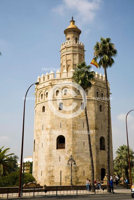 Torre del Oro (Golden Tower), Seville, Andalusia, Spain, 2007. Creator: Samuel Magal.