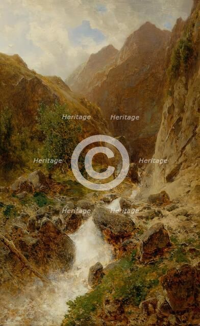 Torrent, 1893. Creator: Eduard Peithner von Lichtenfels.