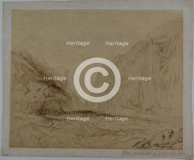 Torrent in Tyrol, n.d. Creator: John Ruskin.