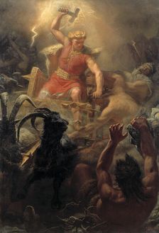 Tor's Fight with the Giants, 1872. Creator: Marten Eskil Winge