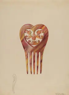 Tortoise Shell Comb, 1936. Creator: Erwin Schwabe