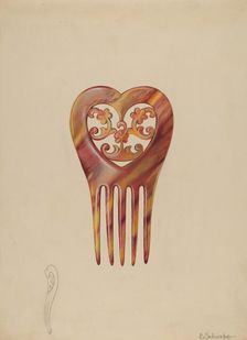 Tortoise Shell Comb, 1936. Creator: Erwin Schwabe