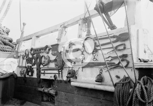 Torture irons on SUCCESS, between c1910 and c1915. Creator: Bain News Service.