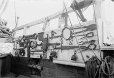 Torture irons on SUCCESS, between c1910 and c1915. Creator: Bain News Service