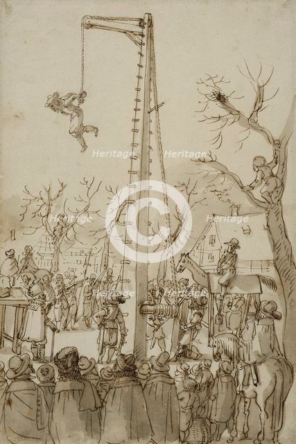 Torture scene, c17th century. Creator: Anon.