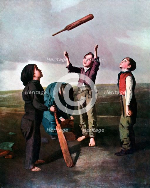 'Tossing for Innings', c1841, (1912).  Creator: Henry Dixon & Son.