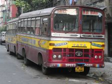 TATA bus in India, 2019. Creator: Unknown