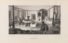 Tatar bath, Rest room. From "Voyage dans la Russie" by Anatole de Demidoff, 1837. Creator: Raffet, Auguste (1804-1860)