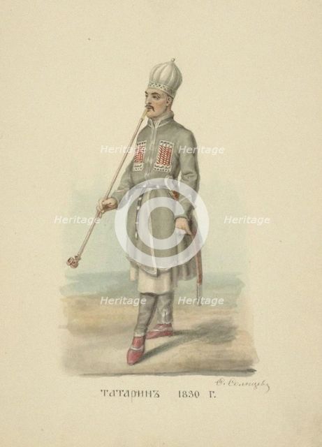 Tatar Man of 1830 (From the series Clothing of the Russian state), 1869.