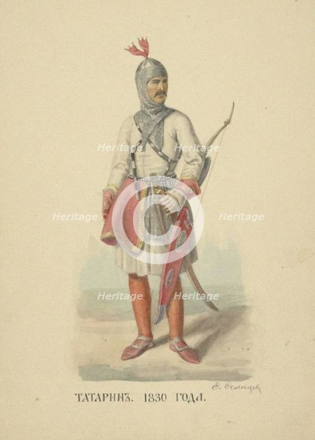 Tatar Man of 1830 (From the series Clothing of the Russian state), 1869.