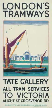 Tate Gallery London County Council (LCC) Tramways poster, 1925. Artist: Lance Cattermole