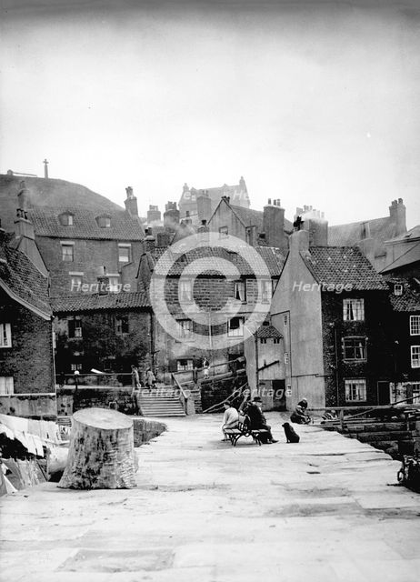 Tate Hill Pier, Whitby, North Yorkshire, c1925-c1935. Creator: Marjory L Wight.