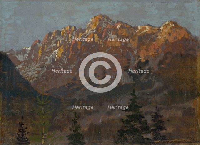 Tatras landscape, after 1900. Creator: Ferdinand Katona.