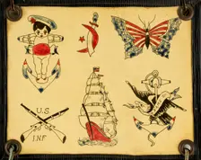 Tattoo Flash, 20th century. Creator: Unknown