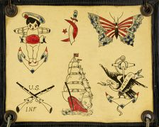 Tattoo Flash, 20th century. Creator: Unknown