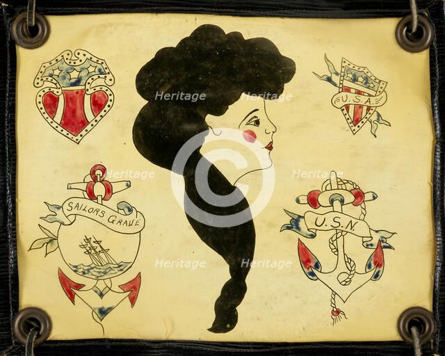 Tattoo Flash, 20th century. Creator: Unknown.