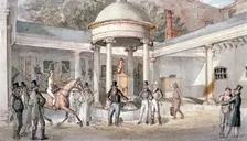 Tattersall's horse sale yard, Hyde Park Corner, Westminster, London, c1850. Artist: Anon