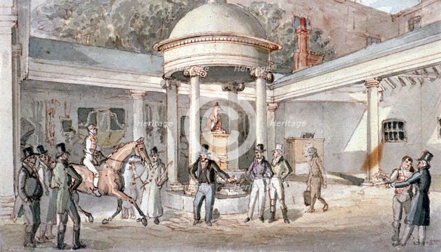Tattersall's horse sale yard, Hyde Park Corner, Westminster, London, c1850. Artist: Anon