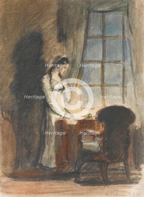 Tatyana. Illustration for the novel in verse Eugene Onegin by A. Pushkin.