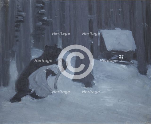 Tatyana's dream. Illustration for the novel in verse Eugene Onegin by A. Pushkin. Artist: Korovin, Konstantin Alexeyevich (1861-1939)