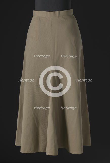 Taupe wool skirt designed by Arthur McGee, mid 20th-late 20th century. Creator: Arthur McGee.