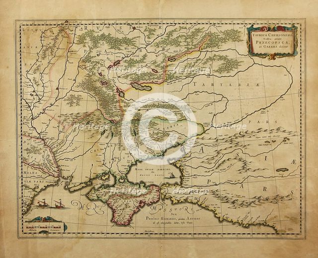 Taurica Chersonesus. Map of the Crimea, 1595. Artist: Mercator, Gerardus (1512-1594)