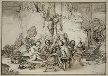 Tavern interior, 1640s. Creator: Adriaen van Ostade