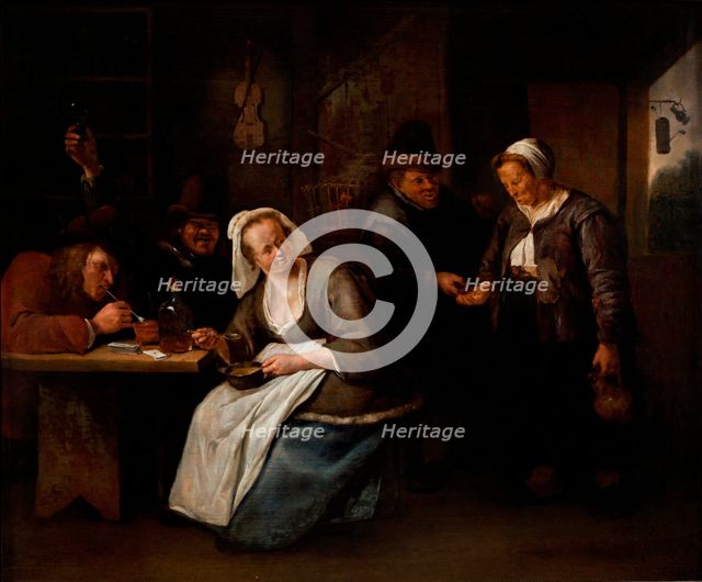 Tavern Scene, 1665-1670. Creator: Jan Steen.