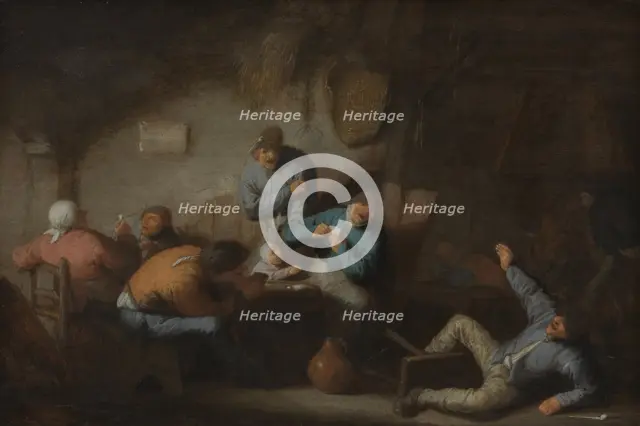 Tavern Scene, mid-late 17th century. Creator: Adriaen van Ostade.